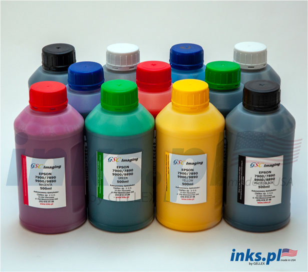 Inks.pl - Pigmentowy atrament GSC Epson 9900 dedykowany do 9- i 11-kolorowych ploterów Epson